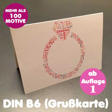 Klappkarte B6 Querformat inkl. Umschlag