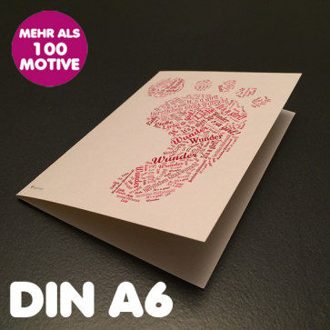 Klappkarte A6 Hochformat inkl. Umschlag