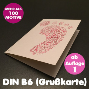 Klappkarte B6 Hochformat inkl. Umschlag