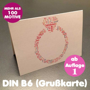 Klappkarte B6 Querformat inkl. Umschlag