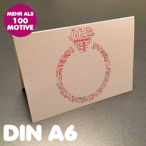 Klappkarte A6 Querformat inkl. Umschlag