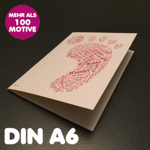Klappkarte A6 Hochformat inkl. Umschlag